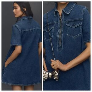 Pilcro The Westley Regenerative Cotton Denim Dress Size S